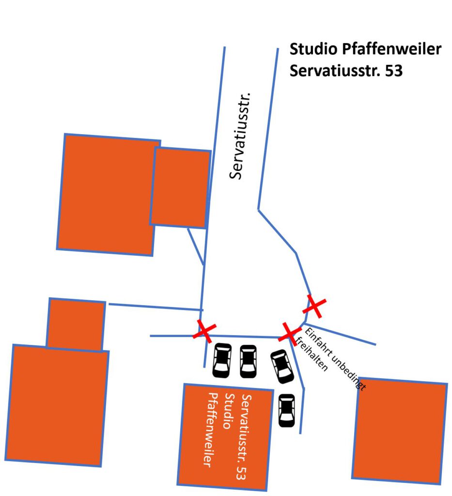 Cantienicia Studio bei Freiburg in Pfaffenweiler Anfahrtskizze